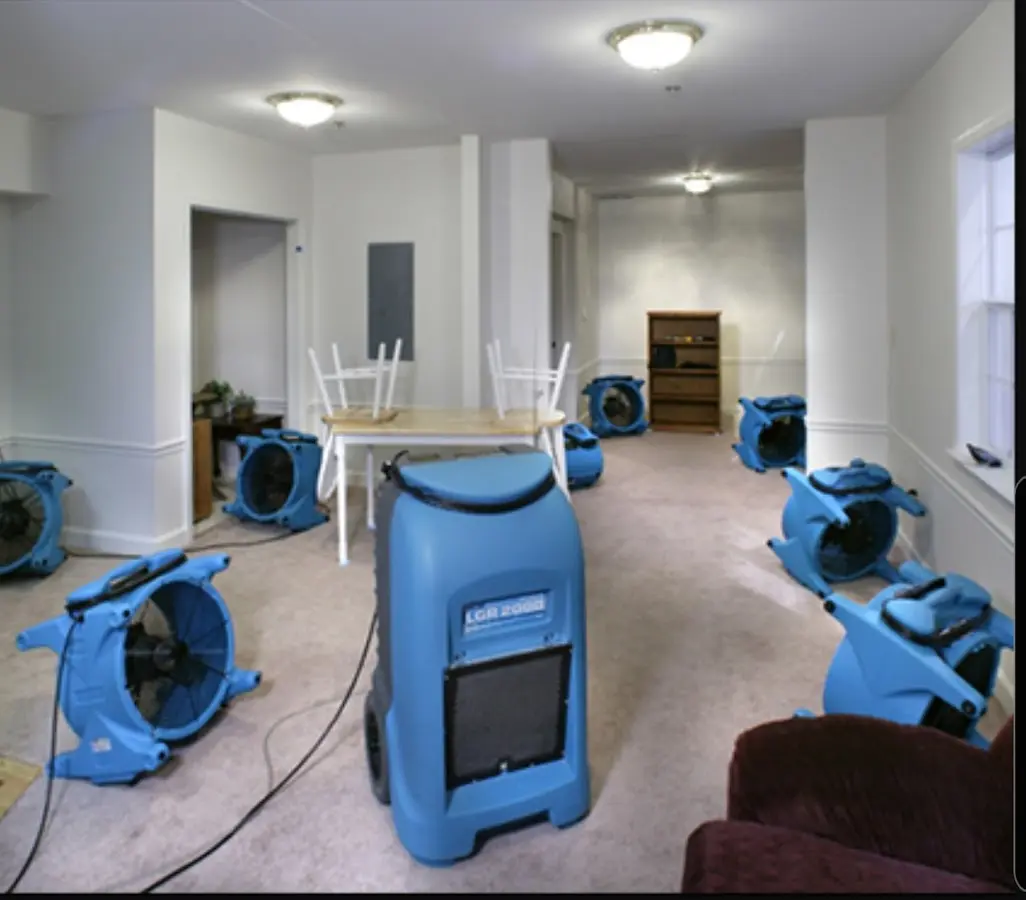 Air movers and dehumidifier setup for Water Extraction & Removal in Boynton Beach